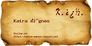 Katra Ágnes névjegykártya