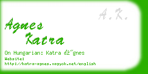 agnes katra business card